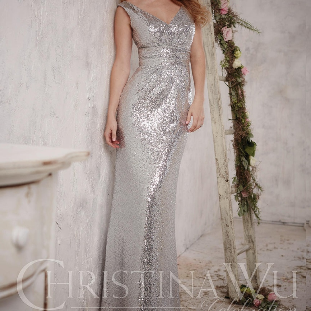 Christina Wu GOLD Bridesmaid Dress